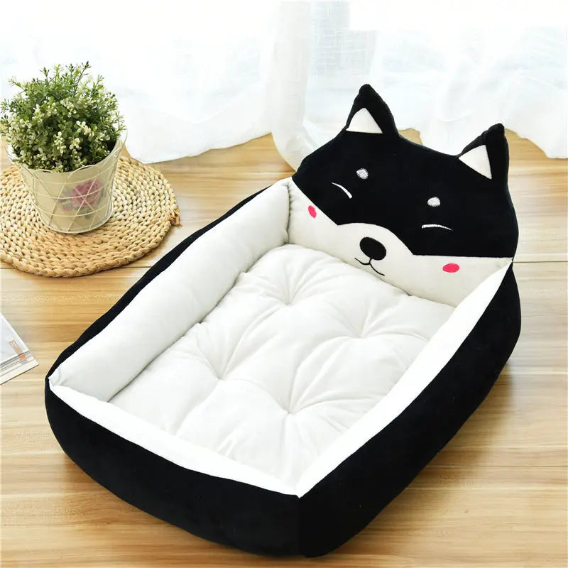 Large Pet Cat Dog Bed 7Colors Warm Cozy Dog House Soft Fleece Nest Dog Baskets - My Store